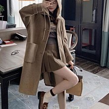 【Theboys】雙面呢大衣新款女裝中長款寬松長毛加厚雙面羊毛大衣女高級感羊毛呢外套氣質顯瘦毛呢大衣 歷史價格詳細信息