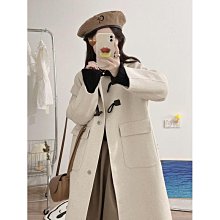 【Theboys】雙面呢大衣新款女裝中長款寬松長毛加厚雙面羊毛大衣女高級感羊毛呢外套氣質顯瘦毛呢大衣 歷史價格詳細信息