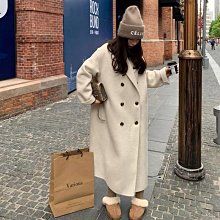 【Theboys】雙面呢大衣新款女裝中長款寬松長毛加厚雙面羊毛大衣女高級感羊毛呢外套氣質顯瘦毛呢大衣 價格比較,價格查詢,歷史價格詳細信息