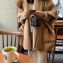 BOSHOW 韓國連線 正韓 連帽狐狸毛領100%羊毛大衣外套 歷史價格詳細信息