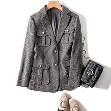 2024春季特賣~T64流星般虛紋羊毛呢短外套 M/38 歷史價格詳細信息