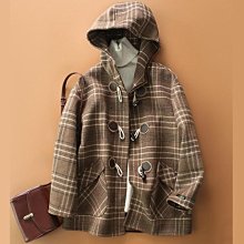 日系牛角扣呢子大衣女2023新款秋冬加厚高級感小個子駝色毛呢外套_佳美優品 歷史價格詳細信息
