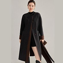 日系設計感。秋冬裝。拼色可拆連帽羊毛呢外套。她時尚【B區-5332】 歷史價格詳細信息