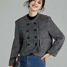 雙面羊絨大衣女小香風小個子早春高級感短款寬松羊毛呢外套厚 歷史價格詳細信息