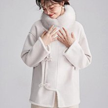 雙面羊絨大衣女小香風小個子早春高級感短款寬松羊毛呢外套厚 歷史價格詳細信息