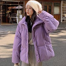 棉服燈芯絨棉服女冬季新款學生韓版oversize保暖加厚立領棉衣面包服潮 歷史價格詳細信息