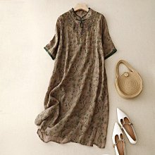 重工刺繡連衣裙2021夏季新款民族風改良旗袍氣質春秋連衣裙【2021新款洋裝】 歷史價格詳細信息