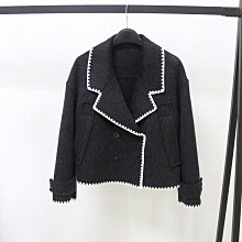 女大衣 外套歐洲站冬季新款雙面羊絨大衣毛呢外套小香風短款小個子娃娃領氣質 歷史價格詳細信息