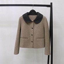 女大衣 外套歐洲站冬季新款雙面羊絨大衣毛呢外套小香風短款小個子娃娃領氣質 價格比較,價格查詢,歷史價格詳細信息