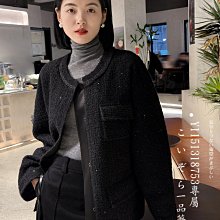 小香風黑色羊羔毛絨外套女春秋冬季高級設計感小眾炸街毛茸茸上衣 歷史價格詳細信息