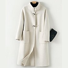 日系牛角扣呢子大衣女2023新款秋冬加厚高級感小個子駝色毛呢外套_佳美優品 歷史價格詳細信息