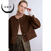 【鈷藍家】羊毛呢子斜背包秋冬厚實溫暖毛波點復古簡約單肩布包 歷史價格詳細信息