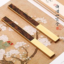 文房四寶鎮尺黃銅鎮尺（和合二仙圖）鎮尺壓紙禮品 仿古品 古玩古董收藏嬄 歷史價格詳細信息