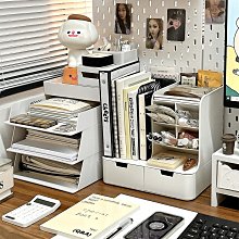 書立文件架置物架亞克力書本固定桌面收納盒書架桌面立架透明書夾 歷史價格詳細信息