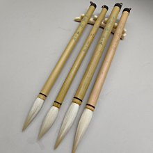 純動物毛羊狼兼毫4支打包，80年代，宣筆時代手作，留香閣正宗古法宣筆工藝，出峰5cm，口徑11mm，純動物毛-802 歷史價格詳細信息