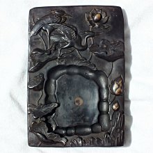 荷花澄泥硯臺帶蓋文房四寶墨盒學生初學者毛筆書法用品送墨條 歷史價格詳細信息