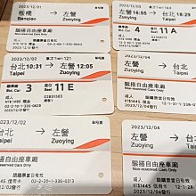 高鐵票根，2024年高鐵票,購票證明,南港到左營,台北到左營來回,桃園-左營, 台中-左營113年，單張北上售300元+運費 歷史價格詳細信息