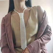 領帶珍珠吊帶背帶女裝飾領結西裝甜美jk蝴蝶結胸花黑色學院風別領帶 現貨 歷史價格詳細信息