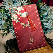 中式邀請函搬家落成新居喬遷之喜喜帖喜請帖Q結婚入伙帖子請柬 歷史價格詳細信息