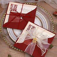 請柬喜帖婚禮創意大號大氣邀請函中式中國風高檔請帖結婚2022婚禮 歷史價格詳細信息