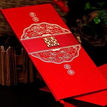 請柬喜帖婚禮創意大號大氣邀請函中式中國風高檔請帖結婚2022婚禮 歷史價格詳細信息