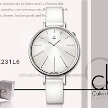 CASIO手錶專賣店 國隆 CK手錶專賣 Calvin Klein 瑞士_K3R231L6_白款 方型優雅淑女錶_保固一年_開發票 歷史價格詳細信息