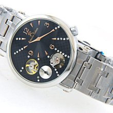 (六四三精品)大圓型黑鋼槍殼三眼六針超多功能.年.月.星期.日期.24小時功能自動上鍊機械錶! 歷史價格詳細信息