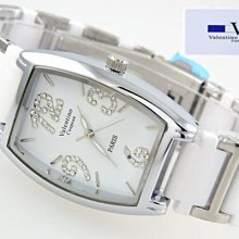 (六四三精品)范侖鐵諾(真品)爪鑲外框及中排晶鑽.高全實心不銹鋼.可游泳精準錶.白!男! 歷史價格詳細信息