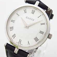 GUCCI 100%真品 藍紅藍 中性皮帶錶(男女適戴低價起標） 歷史價格詳細信息