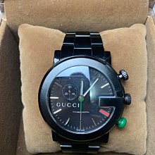 GUCCI YA101331古馳 手錶 44mm 黑色面盤 黑色不鏽鋼錶帶 男錶 女錶 歷史價格詳細信息
