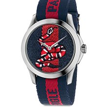 Coco小舖 Gucci G-Timeless Floral Leather Strap Watch 米色花卉皮革手錶 歷史價格詳細信息