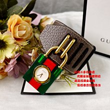 優買二手精品名牌店 GUCCI YA126455 金 蜜蜂 BEE 綠紅綠 牛皮 雙 錶帶 不銹鋼 手環 錶 手錶 全新 歷史價格詳細信息