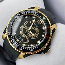 GUCCI Dive Automatic 銀色錶盤 橘色配綠色橡膠錶帶 男士 自動機械錶 YA136351 潛水錶 中性錶 歷史價格詳細信息