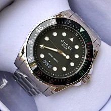 GUCCI Dive Automatic 銀色錶盤 橘色配綠色橡膠錶帶 男士 自動機械錶 YA136351 潛水錶 中性錶 歷史價格詳細信息