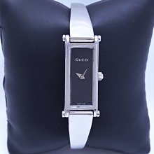 【Jessica潔西卡小舖】古馳GUCCI(1500L)細長方形經典粉色面白鋼手環石英女錶 歷史價格詳細信息