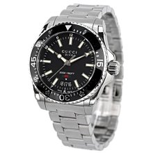 GUCCI YA136208A 古馳 手錶 48mm 黑面盤 不鏽鋼錶帶 男錶 歷史價格詳細信息