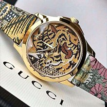 GUCCI YA1264045 古馳 手錶 36mm 黑色面盤 黑色皮錶帶 男錶 女錶 歷史價格詳細信息
