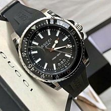 GUCCI Dive Automatic 銀色錶盤 橘色配綠色橡膠錶帶 男士 自動機械錶 YA136351 潛水錶 中性錶 歷史價格詳細信息