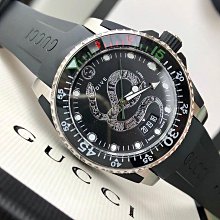 GUCCI Dive Automatic 銀色錶盤 橘色配綠色橡膠錶帶 男士 自動機械錶 YA136351 潛水錶 中性錶 歷史價格詳細信息