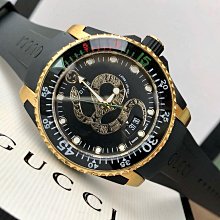 GUCCI Dive Automatic 銀色錶盤 橘色配綠色橡膠錶帶 男士 自動機械錶 YA136351 潛水錶 中性錶 歷史價格詳細信息