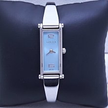 【Jessica潔西卡小舖】古馳GUCCI(1500L)細長方形經典粉色面白鋼手環石英女錶 歷史價格詳細信息