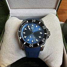GUCCI Dive Automatic 銀色錶盤 橘色配綠色橡膠錶帶 男士 自動機械錶 YA136351 潛水錶 中性錶 歷史價格詳細信息
