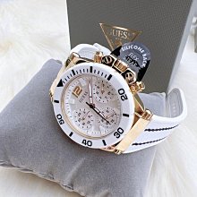 現貨GUESS Legacy 白色面錶盤 黑色橡膠錶帶 石英 男士手錶 W1049G3 歷史價格詳細信息