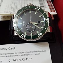 ORIS Aquis 陶瓷框小秒針500米專業潛水機械腕錶(黑x橘時標/46mm)*只要26500元*(QG084) 歷史價格詳細信息