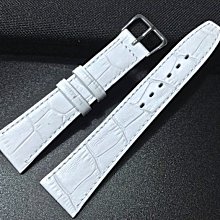 艾曼達精品~22mm皮底皮面 bund watch strap hamilton飛行軍錶風格黑色壓鱷魚皮紋錶帶 歷史價格詳細信息