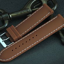 咖啡色~高質感22mm替代沛娜海PANERAI seiko hamilton直身牛皮softy calf錶帶同色車縫線 歷史價格詳細信息