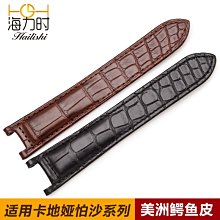 替換錶帶 代用錶帶 代用卡地亞山度士錶帶真皮男 鱷魚紋Santos100系列錶帶20 23 24mm 歷史價格詳細信息