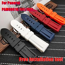 代用錶帶 橡膠手錶帶代用沛納海潛行系列1164 PAM01209黑色硅膠錶帶22 24mm 歷史價格詳細信息