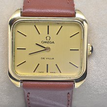 《寶萊精品》Omega 歐米茄金黃方角型石英男子錶 歷史價格詳細信息