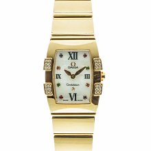 Omega 亞米茄/  星座系列 18K金鋼/ 原鑲滿天星鑽錶 非常美 歷史價格詳細信息